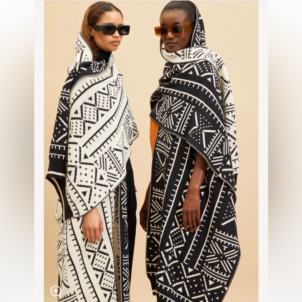 mille collines Kichana Wrap-Black Ecru